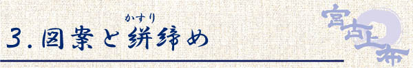 宮古上布作業工程/図案と絣締め